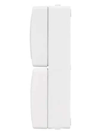 Розетка двойная 2П+З (вертикальная) открытой установки IP54 16А белая "Вуокса" TDM