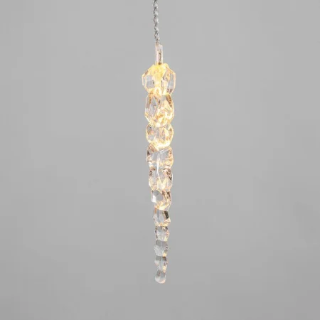 Гирлянда "Айсикл" (бахрома) "Сосульки" 1.5х0.25м LED тепл. бел. провод прозр. Neon-Night 303-067