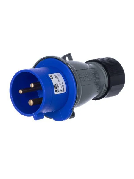 Вилка кабельная Easy&Safe 232EP6 32А 2P+E IP44 6ч ABB 2CMA101975R1000