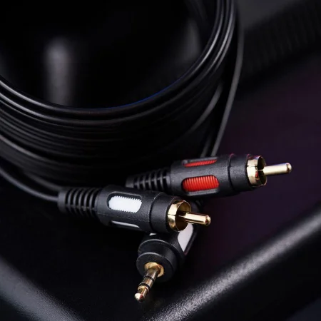 Шнур 3.5 Stereo Plug - 2RCA Plug 5м (GOLD) Rexant 17-4235