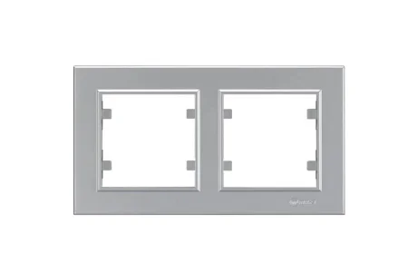 Рамка 2-м Karea горизонт. серебр. Makel 56065702