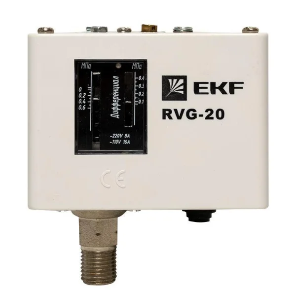 Реле избыточного давления RVG-20-0.6 (0.6МПа) EKF RVG-20-0.6