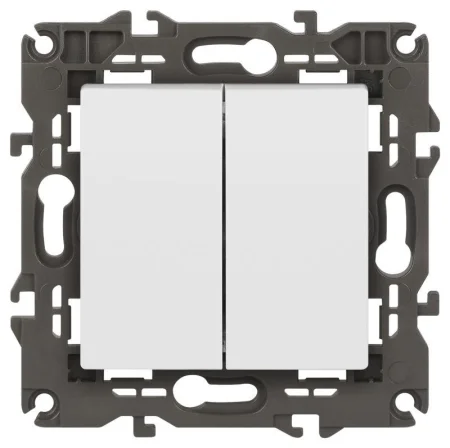 Выключатель ЭРА Elegance 14-1104-01М двойной 10АХ-250В матов. бел. Эра Б0065797