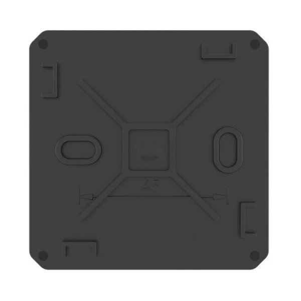 Коробка ответвительная с 8+2 кабельными вводами d20/20мм IP55 70х70х40мм черн. DKC 53770B