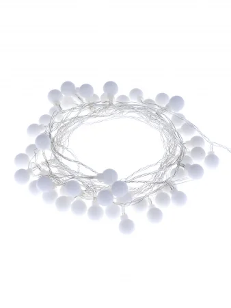 Гирлянда светодиодная "Шарики" 50LED, 5м, 8 режимов, многоцвет., прозр. шнур, 250 В, TDM