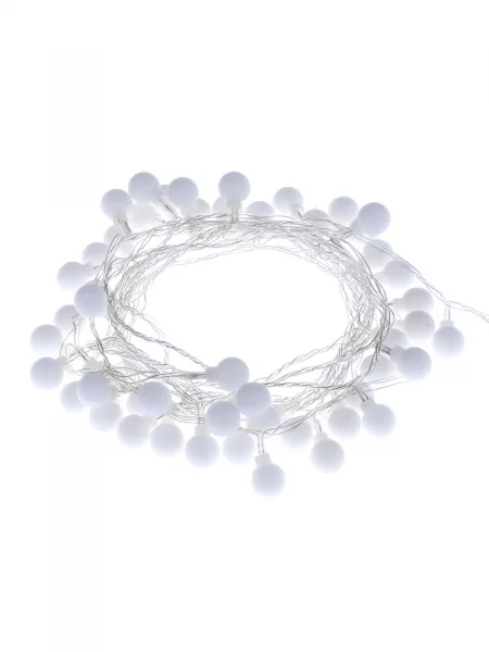 Гирлянда светодиодная "Шарики" 50LED, 5м, 8 режимов, многоцвет., прозр. шнур, 250 В, TDM