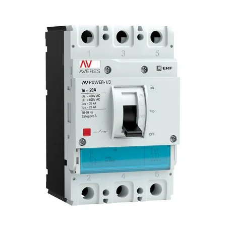 Выключатель автоматический 3п 20А 35кА AV POWER-1/3 TR AVERES EKF mccb-13-20-TR-av