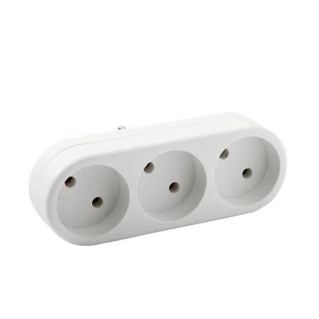 Разветвитель 3-м плоский без заземл. 10А 2200Вт 250В бел. DОМТОК 2655