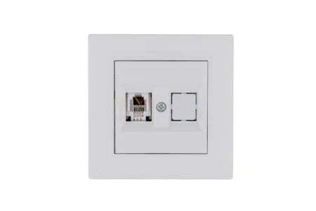 Розетка компьютерная CAT 5+гнездо Karea RIZZ бел. Makel 88001035