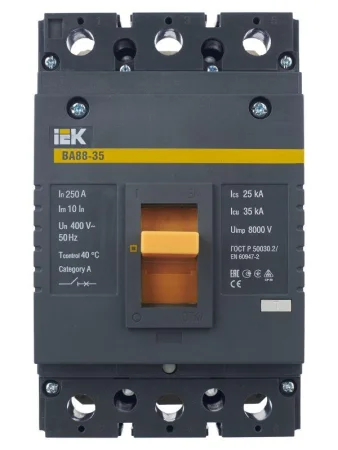 Выключатель автоматический 3п 250А 35кА ВА 88-35 IEK SVA30-3-0250