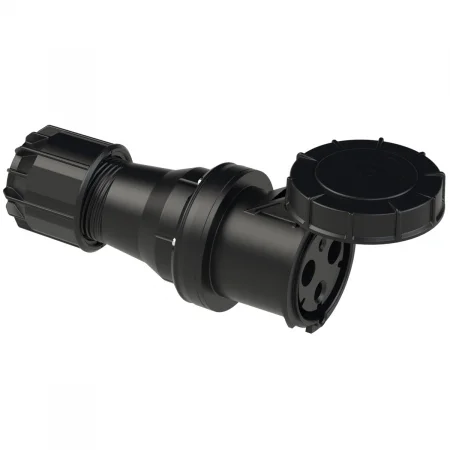243-6xs PCE Розетка кабельная 125А/230V/1P+N+E/IP67, черная