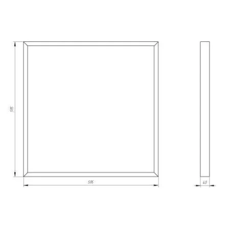 Светильник светодиодный SPO-910-3-40K-045 45Вт 4000К IP40/IP20 4725лм 595х595х40 ДВО матов. рассеив. с проводом панель Эра Б0046479