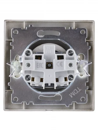 Розетка 2П 10А 250В с защ. шт. бронза "Лама" TDM