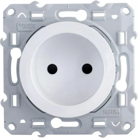 Механизм розетки 1-м СП Odace защ. шторки бел. SchE S52R033