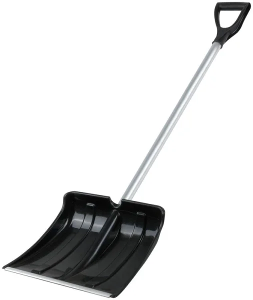 Лопата для уборки снега "SnowКРИСТАЛЛ" 365х380х1330мм алюм. черенок; пластик. 68102