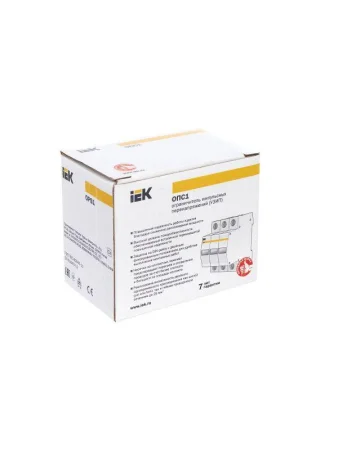 Ограничитель перенапряжения ОПС1-B 3P IEK MOP20-3-B