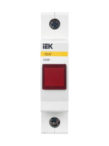 Лампа сигнальная ЛС-47 красн. IEK MLS10-230-K04