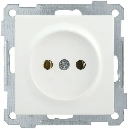 Розетка 1-м СП Bolero РС10-1-0-Б 10А IP20 без заземл. механизм бел. IEK ERB10-K01-10-1