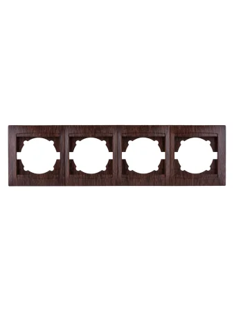 Рамка 4-х постовая горизонтальная венге "Лама" TDM