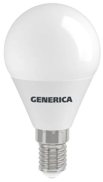 Лампа светодиодная G45 12Вт шар 6500К E14 230В GENERICA LL-G45-12-230-65-E14-G