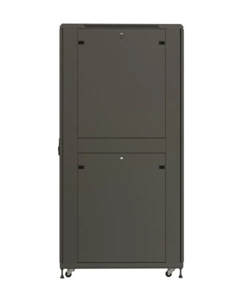 Шкаф напольный TTR-4261-DD-RAL9005 19дюйм 42U 2055х600х1000мм перед. и зад. распашные перфор. двери (75%) ручка с замком черн. (RAL 9005) разобран. Hyperline 425183
