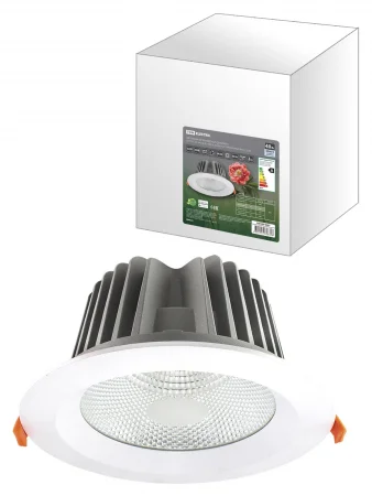 Светильник встраиваемый "Даунлайт" LED DCL-01-040 40 Вт, 4000 К, 80 Ra, IP20, прозрачный расс., TDM