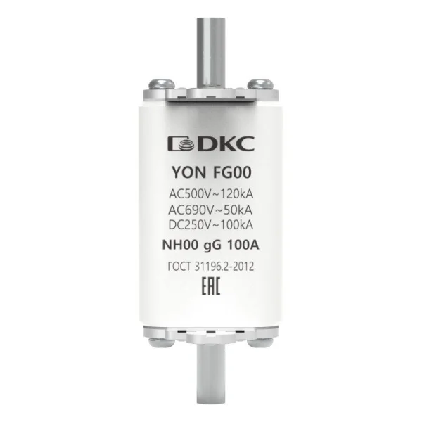 Предохранитель YON ножевого типа FG00 с одинарной индикацией 100А DKC 1FG00-0100