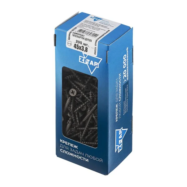 Саморез 3.8х45 гипсокартон-дерево (уп.200шт) коробка Tech-Krep 102124