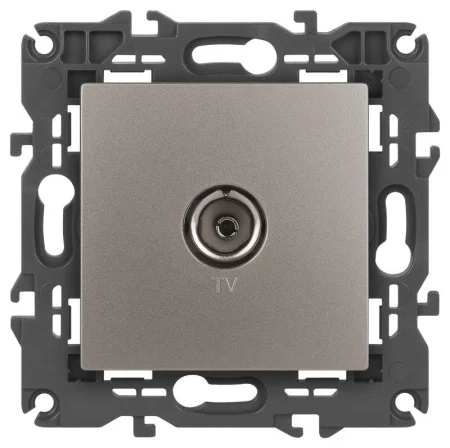 Розетка ЭРА Elegance 14-3101-16 TV одиночная титан Эра Б0065760