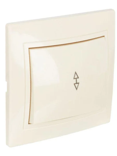 Переключатель проходной 1-кл. СП Кварта 10А IP20 ВСп10-1-0-ККм крем. IEK EVK12-K33-10-DM