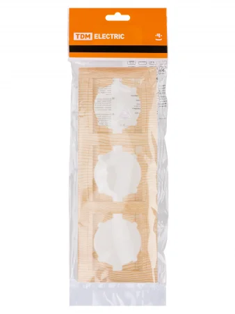 Рамка 3-х постовая горизонтальная сосна "Лама" TDM