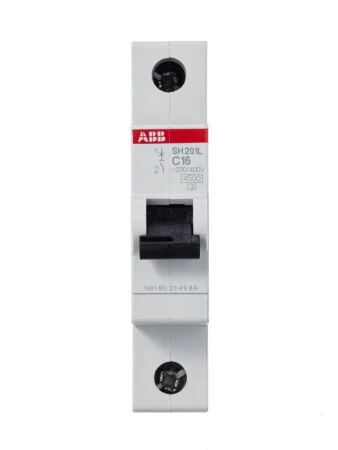 Выключатель автоматический модульный 1п C 16А 4.5кА SH201L C16 ABB 2CDS241001R0164