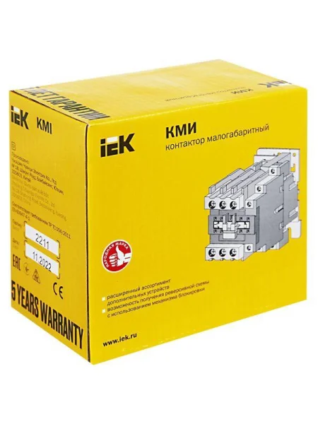 Контактор КМИ-34012 40А 230В/АС3 1НО 1НЗ IEK KKM31-040-230-11