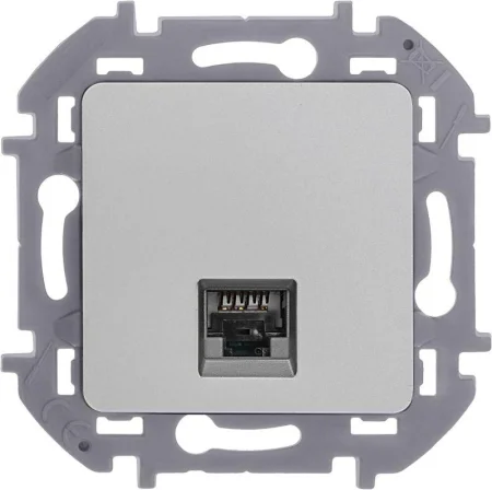 Розетка компьютерная Inspiria RJ45 кат.5E UTP алюм. Leg 673827