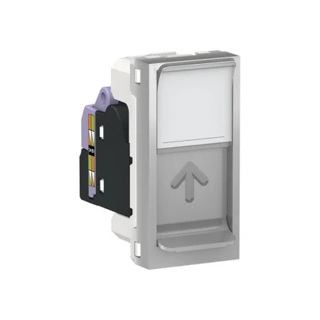 Розетка компьютерная 1-м 1мод. Unica Modular RJ45 кат.6 UTP алюм. SchE NU341430