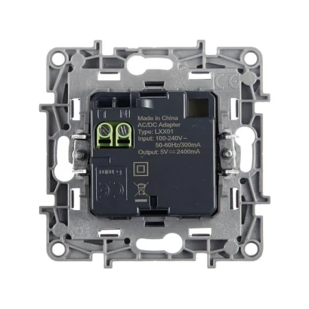 Розетка USB 2-м СП 2мод. Etika 240В/5В 2400мА механизм антрацит Leg 672694