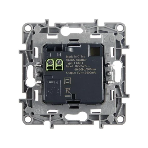 Розетка USB 2-м СП 2мод. Etika 240В/5В 2400мА механизм антрацит Leg 672694