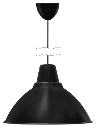 Светильник НСБ 2537/1 "Steel" 40 Вт, E27, черный, шнур черный TDM