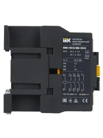 Контактор КМИ-10910 9А 230В/АС3 1НО IEK KKM11-009-230-10