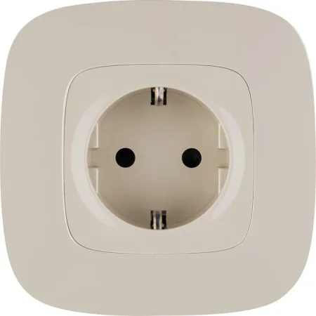 Розетка 1-м СП Valena Allure 16А IP20 250В 2P+E защ. шторки безвинтов. клеммы с лицев. панелью механизм сл. кость Leg 753820