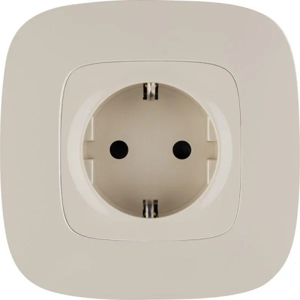 Розетка 1-м СП Valena Allure 16А IP20 250В 2P+E защ. шторки безвинтов. клеммы с лицев. панелью механизм сл. кость Leg 753820