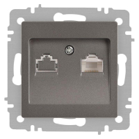 Розетка Accent 6-303-09 информационная RJ45 IP20 СУ титан Intro Б0063642