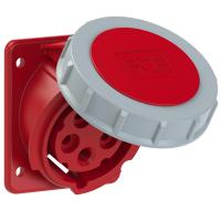 4152-6ttf87 PCE Розетка встраиваемая наклонная 16А/400V/3P+N+E/IP67,фланец 75x85,безвинтовое подключение