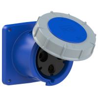 343-6 PCE Розетка встраиваемая 125А/230V/1P+N+E/IP67, фланец 120x120
