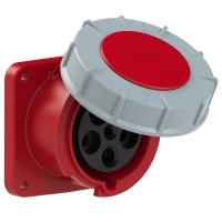 335-6 PCE Розетка встраиваемая 63А/400V/3P+N+E/IP67, фланец 100x100