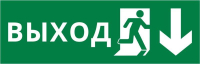 Пиктограмма ДСО-IP65-Н "Выход Фигура - вниз 2" DEKraft 60513DEK