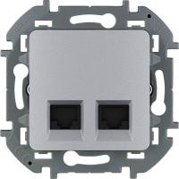 Розетка RJ45 2-м Inspiria CAT.6 UTP алюм. Leg 673842