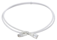Патч-корд кат.5E UTP LSZH 1.5м slim колпачок с язычком бел. ITK PC08-C5EUL-1M5-SL-WT