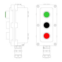 Пост управления взрывонепроницаемый из алюминия LCSD-03-B-MC-L1G(220)x1-P1B(11)x1-P1R(11)x1-PCMB-KAEPM3MHK-20 DKC LCSD21000122