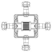 Коробка взрывозащищенная клеммная из алюминияTBE-A-12-(6xCBC.2)-1xKAEPM2MHK-20(A)-1xKAEPM2MHK-20(B)-1xKAEPM2MHK-20(C)-1xKAEPM2MHK-20(D)1Ex e IIC Т5 Gb / Ex tb IIIC T95град.C Db IP66 DKC 1201.121.22.11A